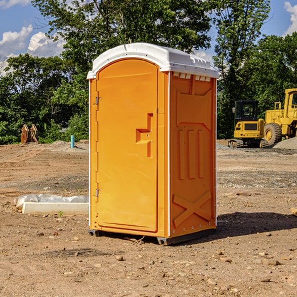 how often are the portable restrooms cleaned and serviced during a rental period in Richland MI